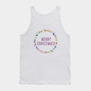 Reindeer Rainbow Sleigh Merry LGTBQ Christmas Tank Top